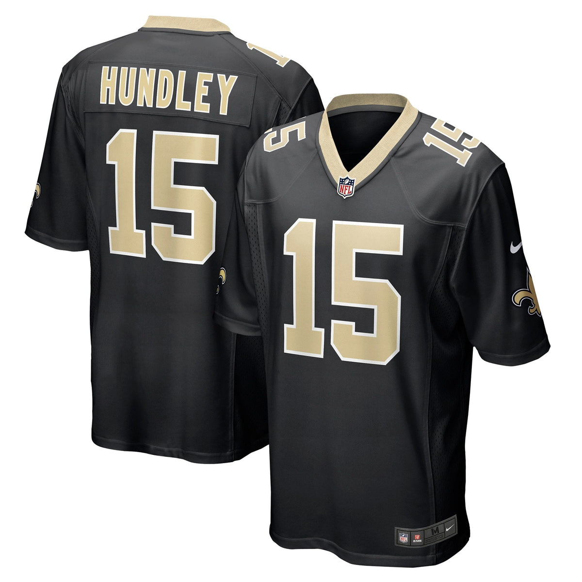 Brett Hundley New Orleans Saints Nike Game Jersey - Black football jersey product view 1