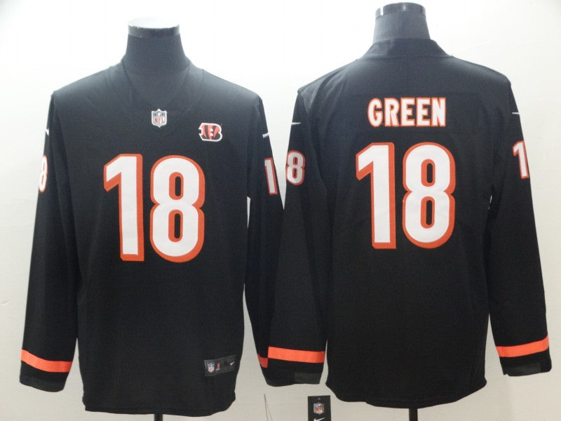 Men's Cincinnati Bengals A.J. Green #18 Black Player Game Jersey1 football jersey product view 1