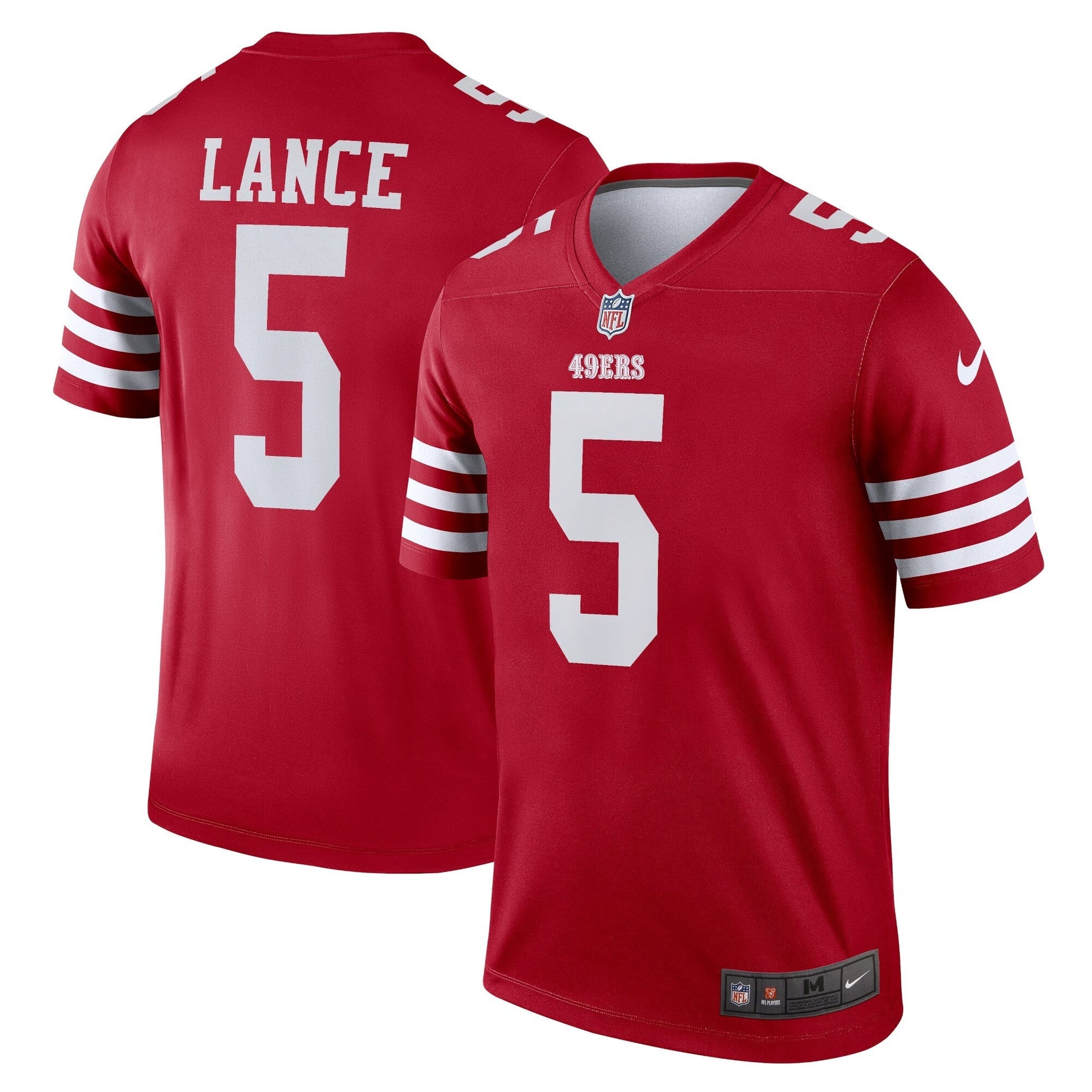 Trey Lance San Francisco 49ers Nike Legend Jersey - Scarlet football jersey product view 1