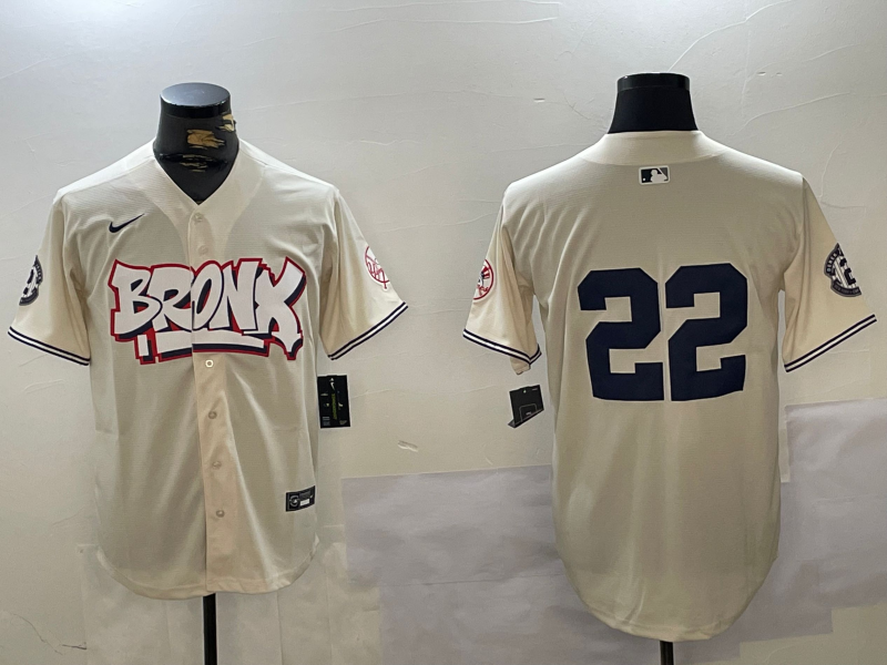 Men's New York Yankees Juan Soto #22 Cream 2024 World Series Champions City Connect Limited Player Jersey1 baseball jersey product view 1