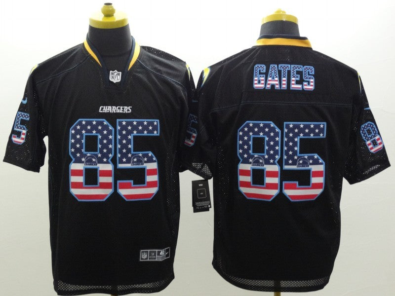 Men's Los Angeles Chargers Antonio Gates #85 Black Game Jersey1 football jersey product view 1