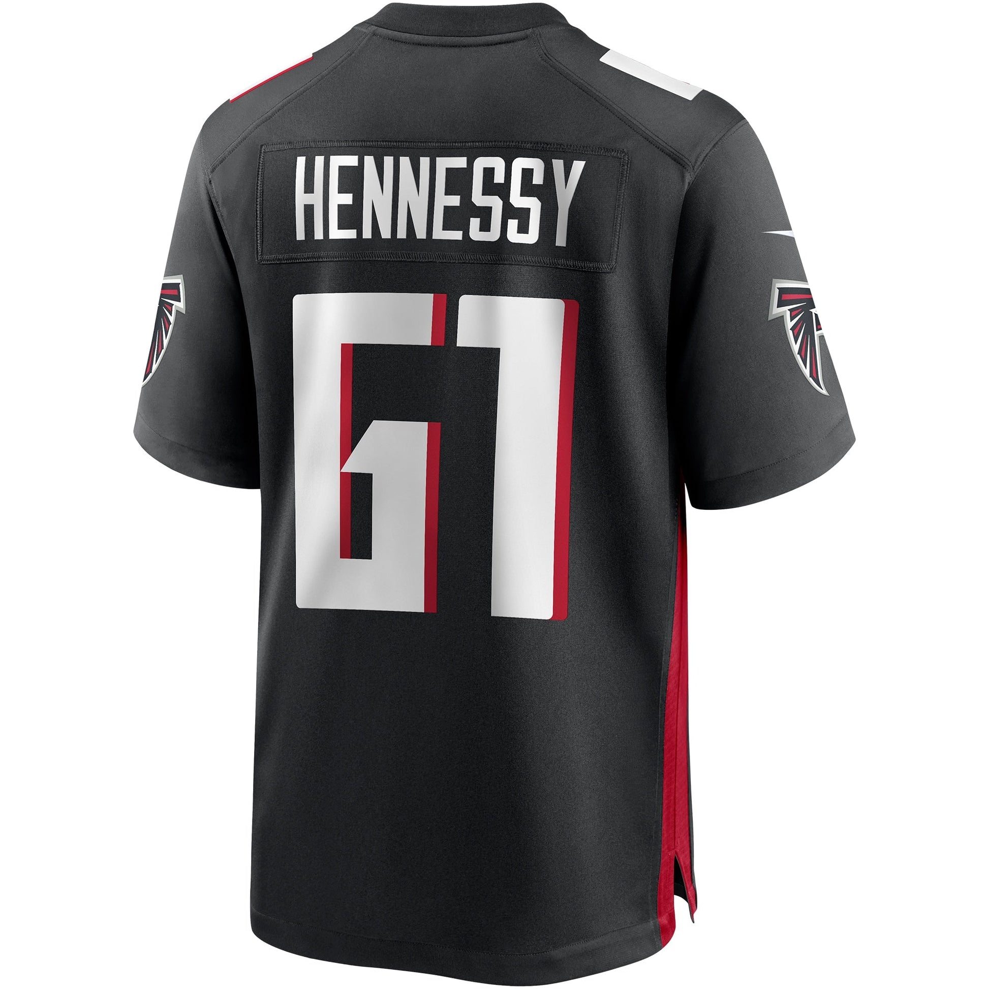 Matt Hennessy Atlanta Falcons Nike Game Jersey - Black football jersey product view 3