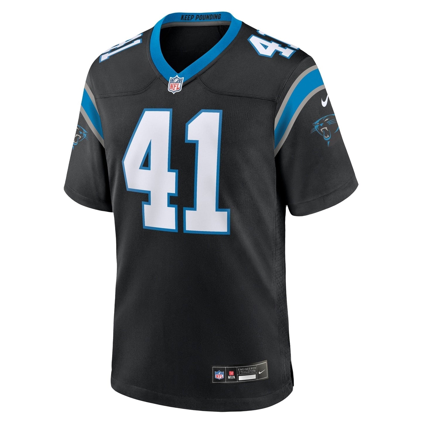 Spencer Brown Carolina Panthers Nike Team Game Jersey - Black football jersey product view 2