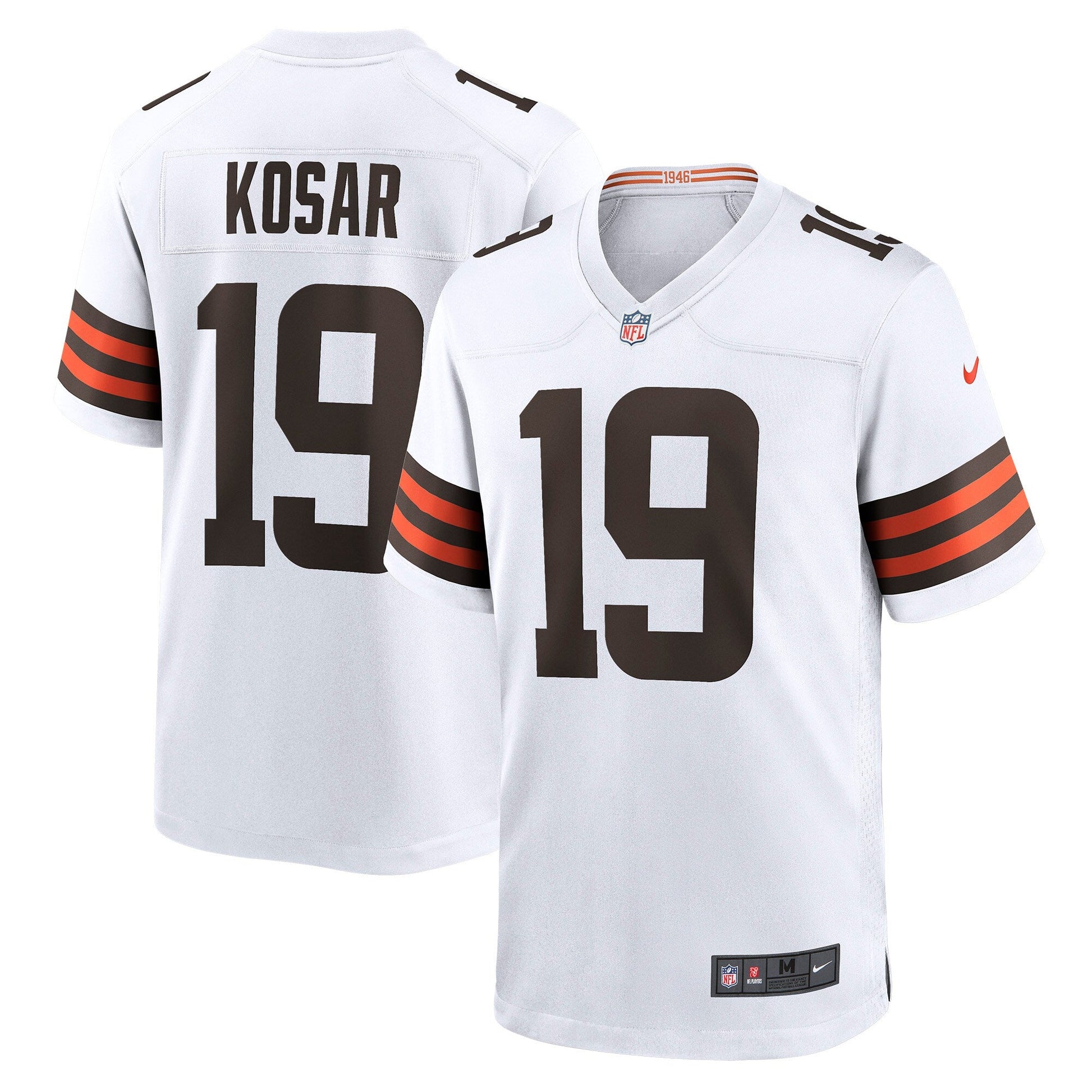 Bernie Kosar Cleveland Browns Nike Retired Game Jersey - White football jersey product view 1