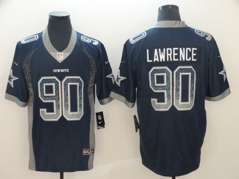 Men's Dallas Cowboys DeMarcus Lawrence #90 Navy Game Jersey1 football jersey product view 1
