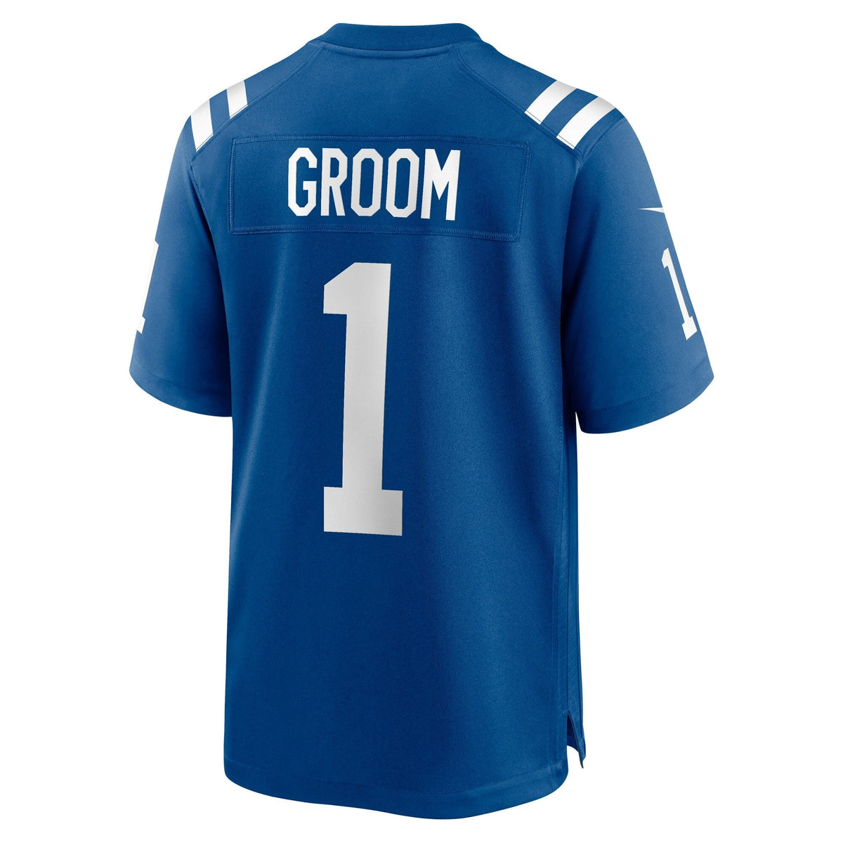 Number 1 Groom Indianapolis Colts Nike Game Jersey - Royal football jersey product view 3