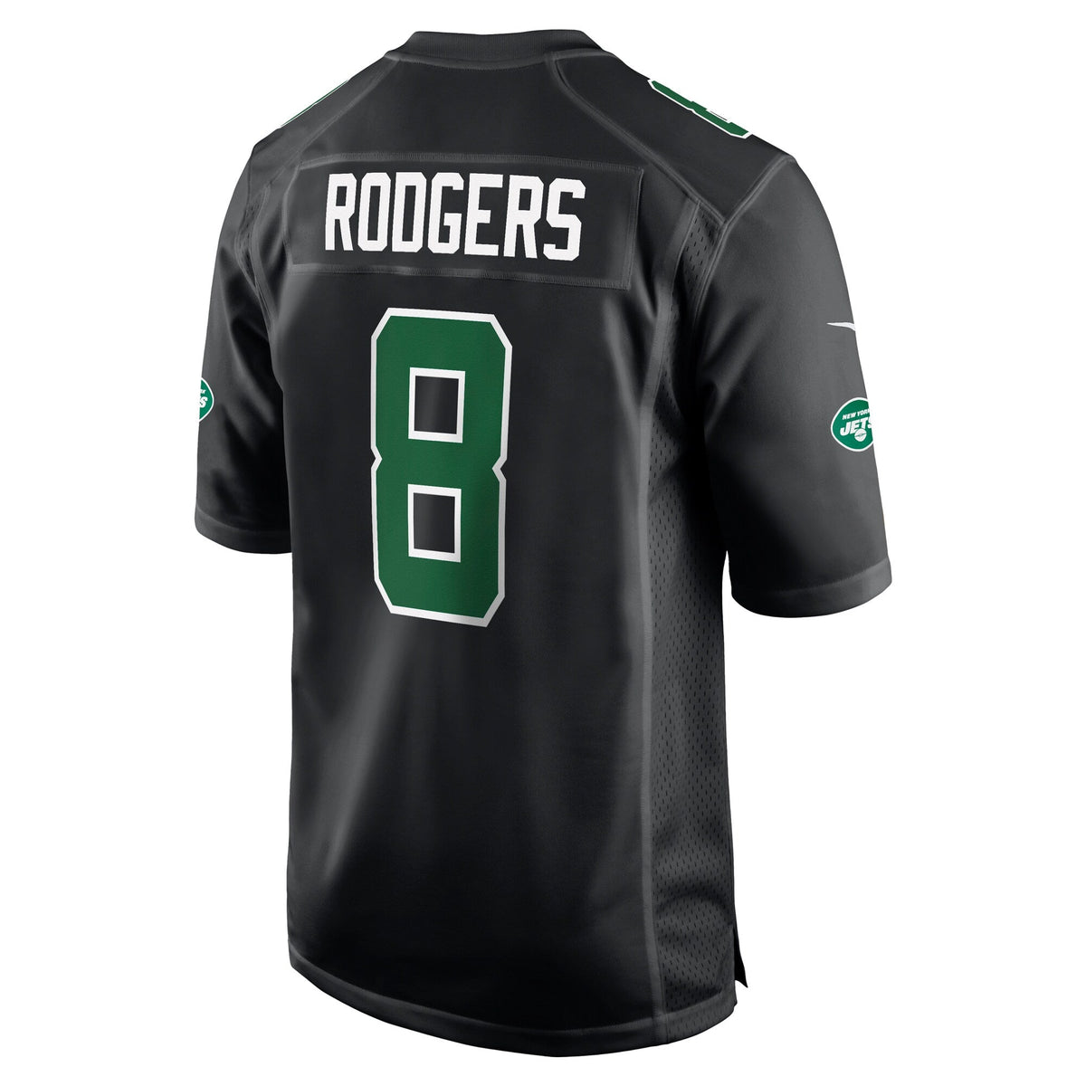 Aaron Rodgers New York Jets Nike Fashion Game Jersey - Black football jersey product view 3