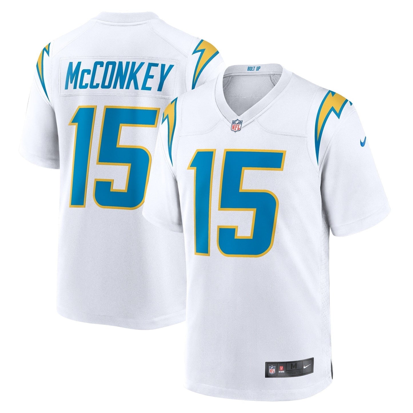 Ladd McConkey Los Angeles Chargers Nike Game Jersey - White football jersey product view 1