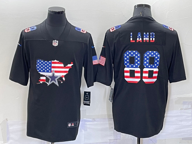 Men's Dallas Cowboys CeeDee Lamb #88 Black Game Team Jersey1 football jersey product view 1