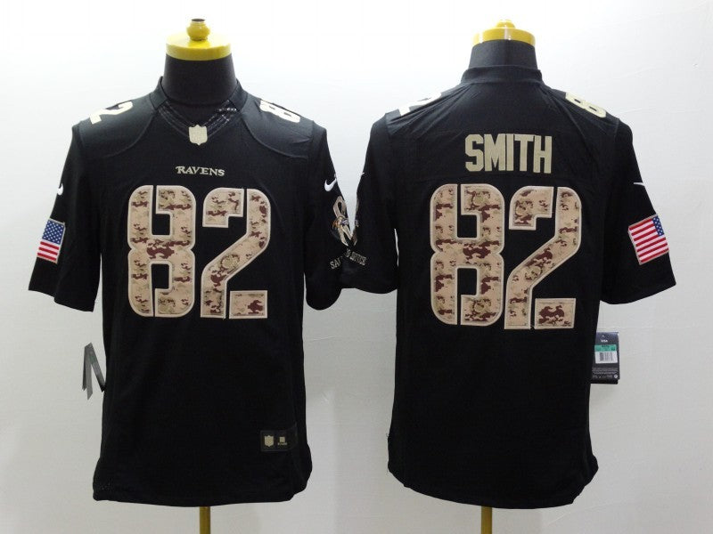 Men's Baltimore Ravens Torrey Smith #82 Black Game Player Jersey1 football jersey product view 1