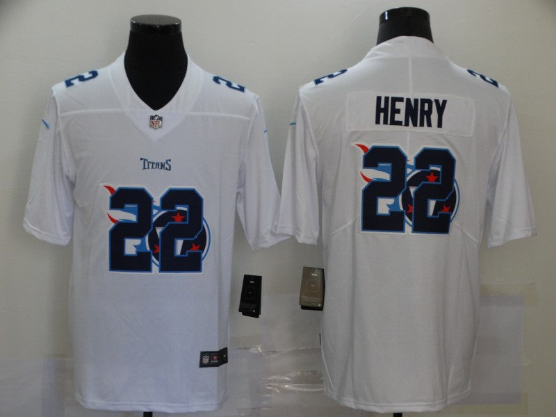 Men's Tennessee Titans Derrick Henry #22 White Game Player Jersey1 football jersey product view 1