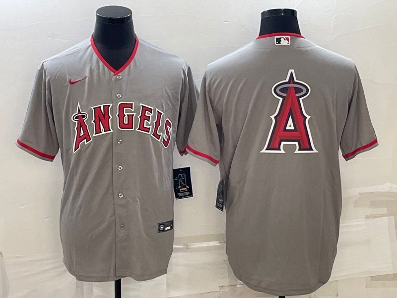 Men's Los Angeles Angels Gray Alternate Replica Team Jersey baseball jersey product view 1