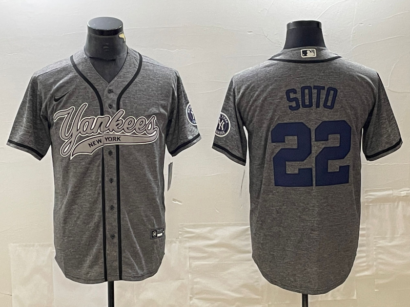 Men's New York Yankees Juan Soto #22 Gray Game Jersey1 Joint Edition baseball jersey product view 1