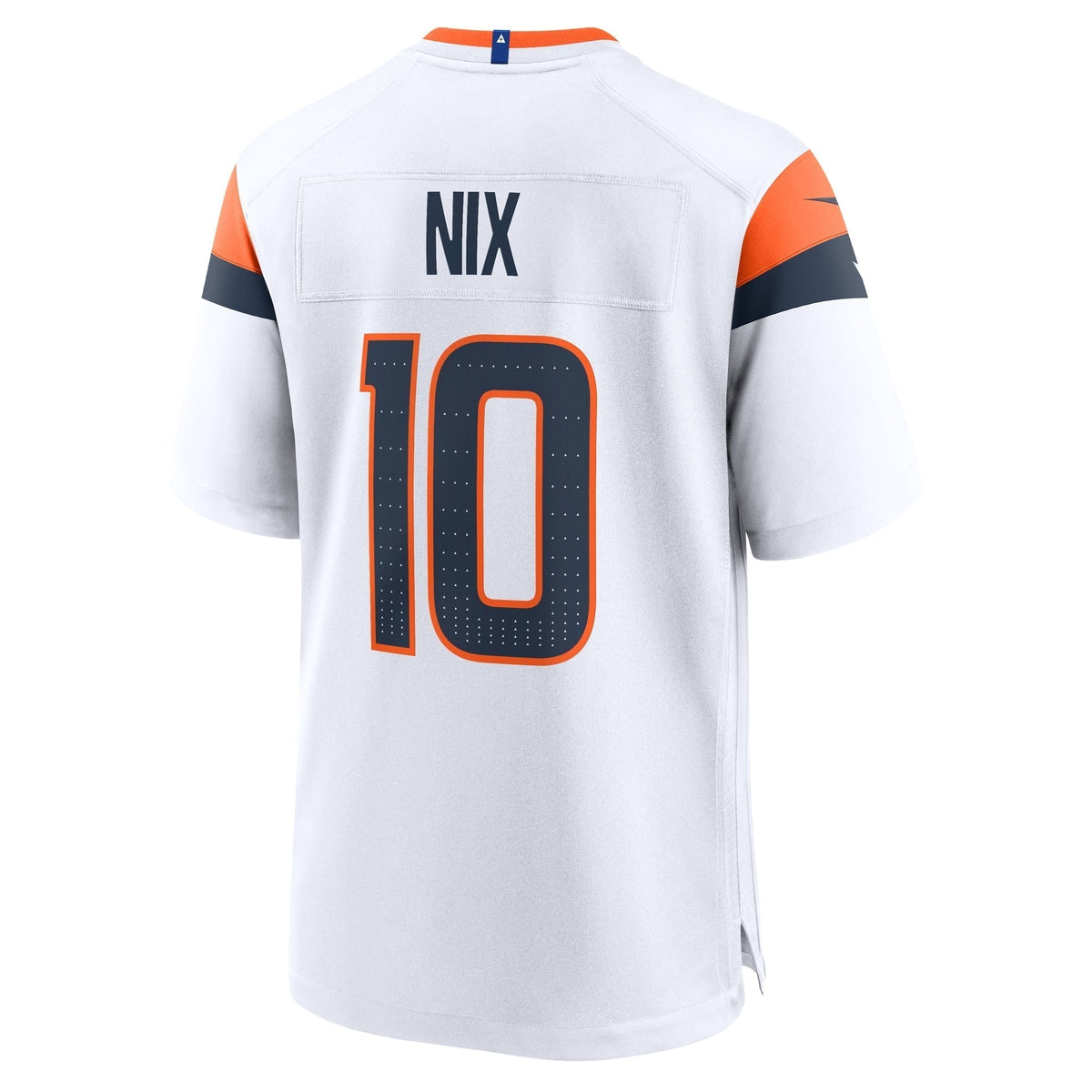 Bo Nix Denver Broncos Nike Game Jersey - White football jersey product view 3