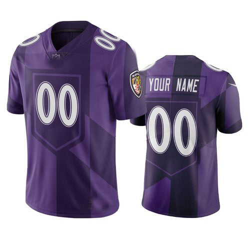 Custom1 Baltimore Ravens Purple Vapor Limited City Edition Jersey1 Stitched American Football Jerseys football jersey product view 1