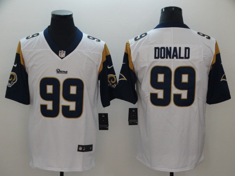 Men's Los Angeles Rams Aaron Donald #99 White Game Jersey1 football jersey product view 1
