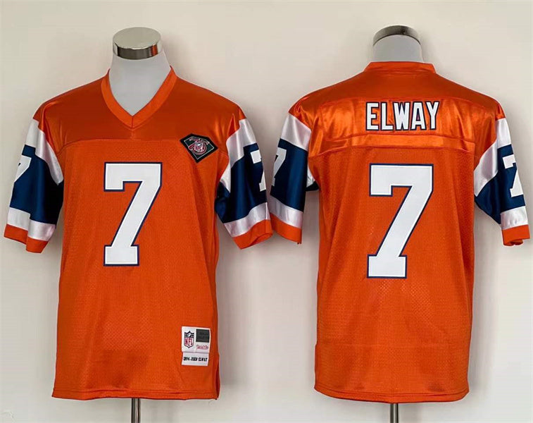 Men's Denver Broncos John Elway Orange Legacy Replica Jersey1 football jersey product view 1