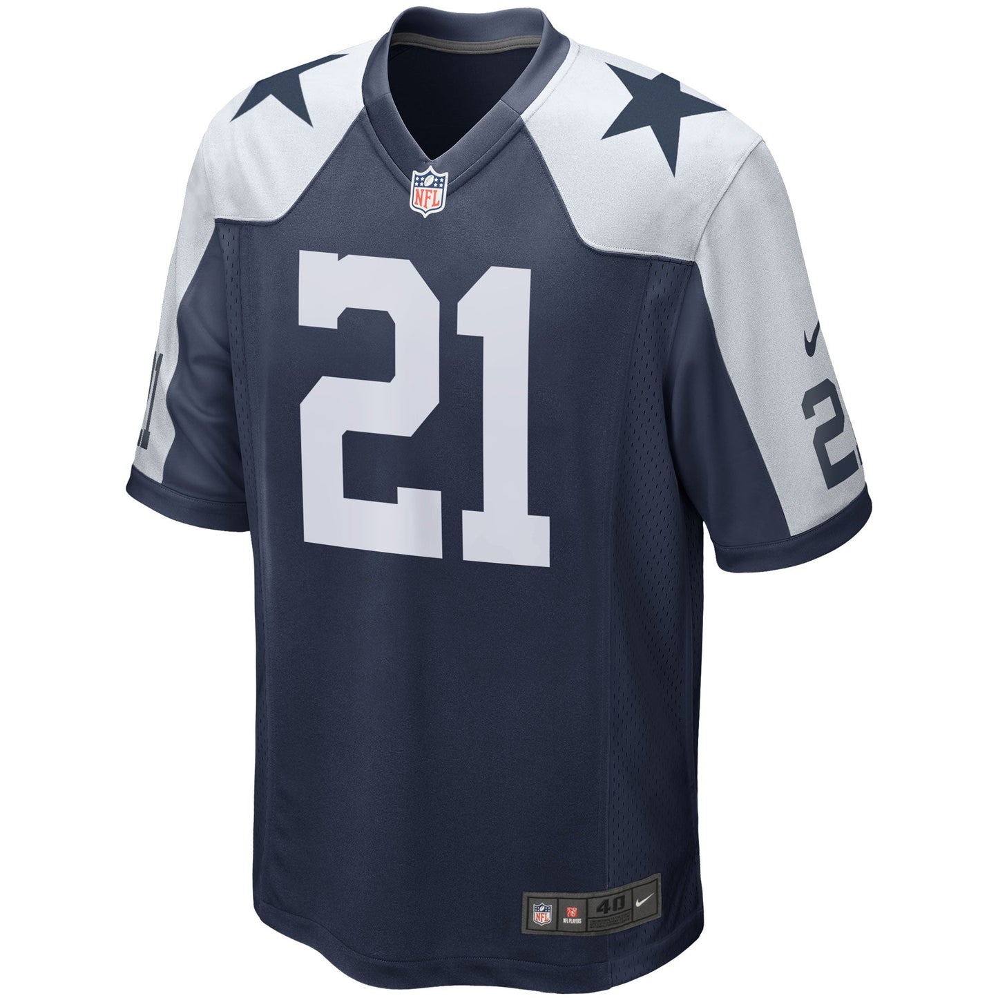 Ezekiel Elliott Dallas Cowboys Nike Alternate Game Team Jersey - Navy football jersey product view 2