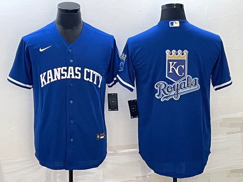 Men's Kansas City Royals Blue Alternate Replica Team Jersey baseball jersey product view 1