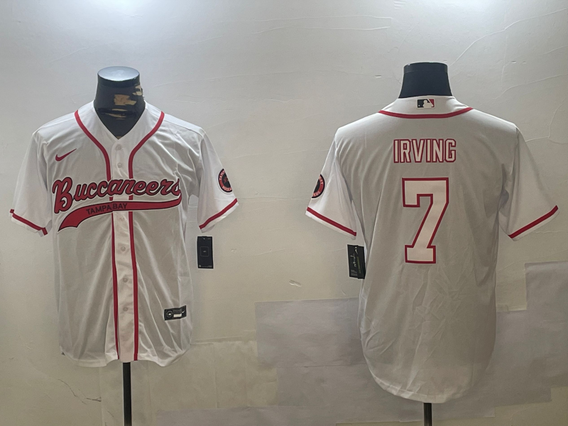Men's Tampa Bay Buccaneers Bucky Irving #7 White Game Jersey1 football jersey product view 1