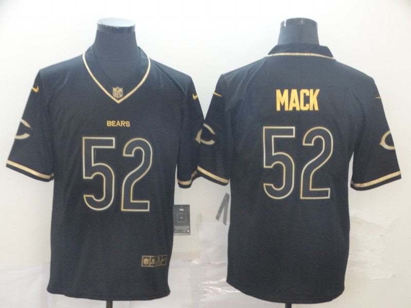 Men's Chicago Bears #52 Khalil Mack Black Team Game Jersey1 football jersey product view 1