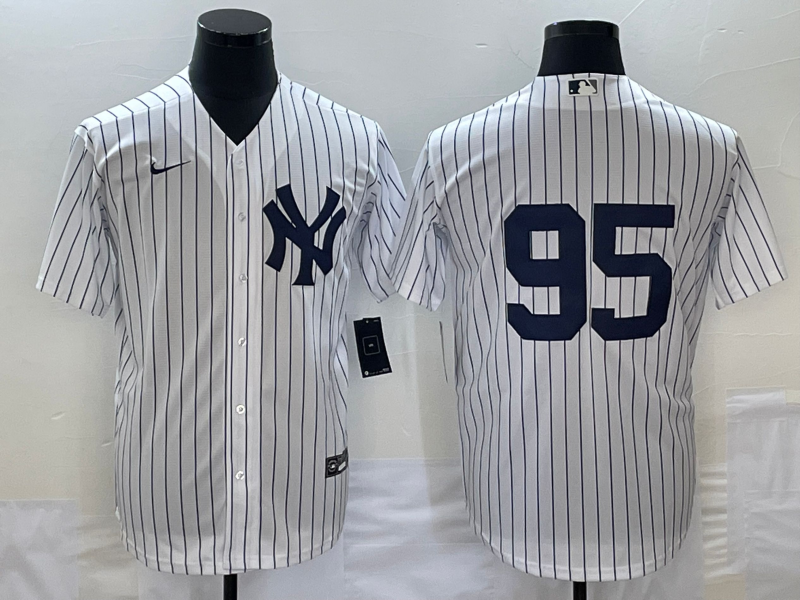 Men's New York Yankees Oswaldo Cabrera #95 White Replica Player Name Jersey1 baseball jersey product view 1