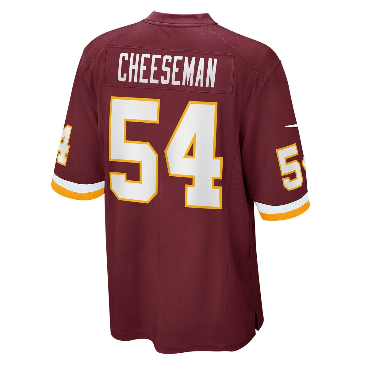Camaron Cheeseman Washington Football Team Nike Game Jersey - Burgundy football jersey product view 3