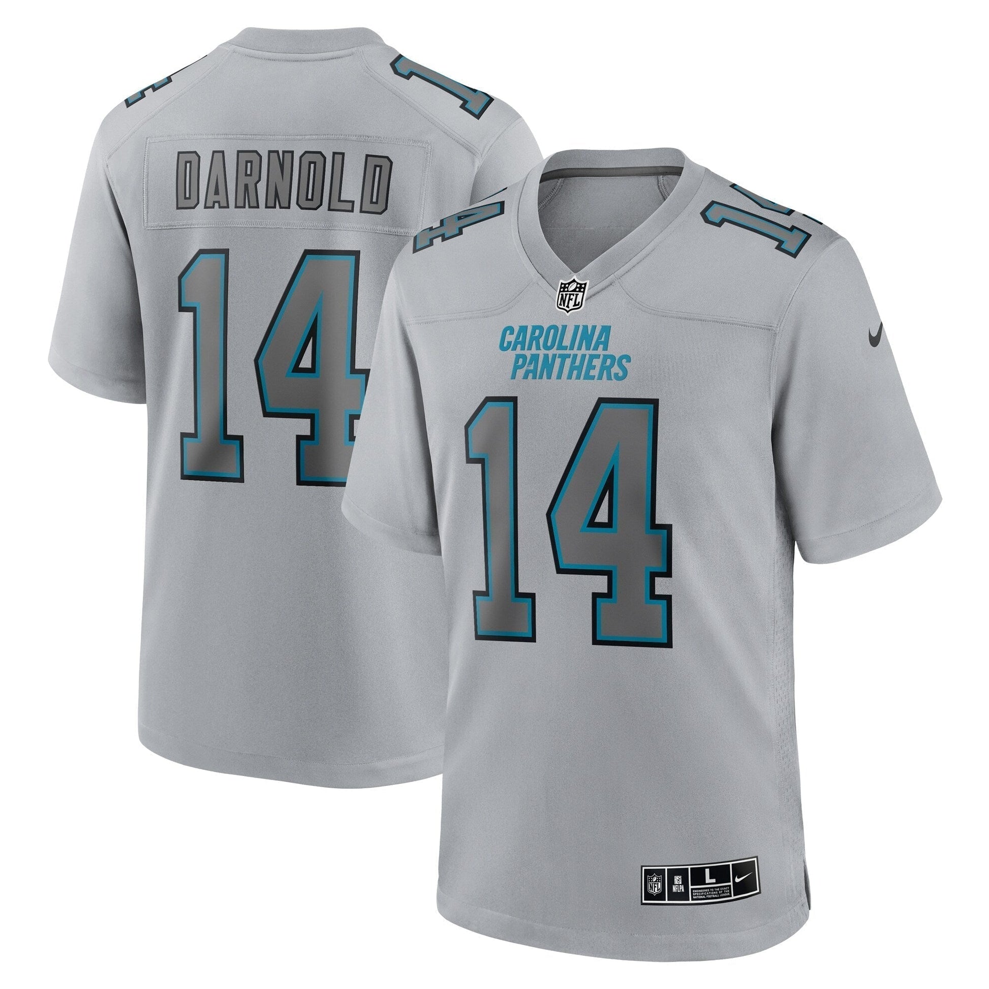 Sam Darnold Carolina Panthers Nike Atmosphere Fashion Game Jersey - Gray football jersey product view 1
