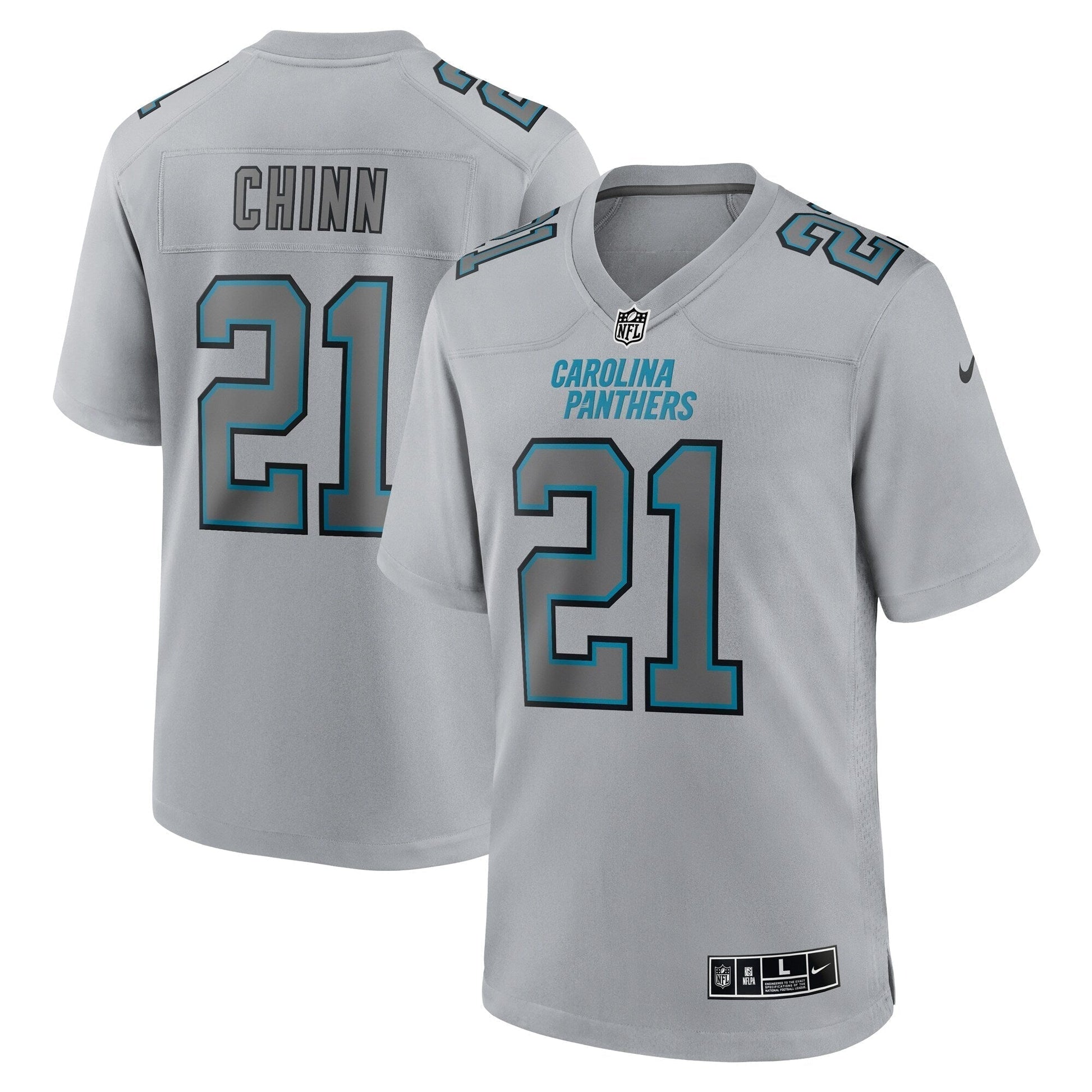 Jeremy Chinn Carolina Panthers Nike Atmosphere Fashion Game Jersey - Gray football jersey product view 1