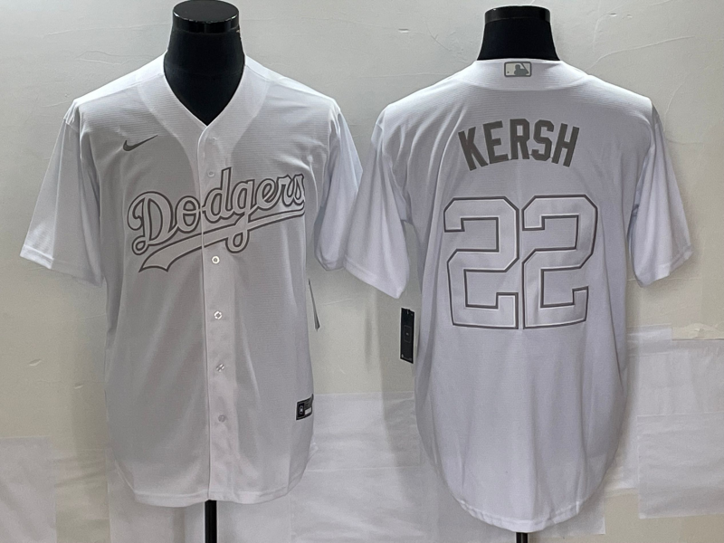 Men's Los Angeles Dodgers Clayton Kershaw #22 White Replica Player Jersey1 baseball jersey product view 1