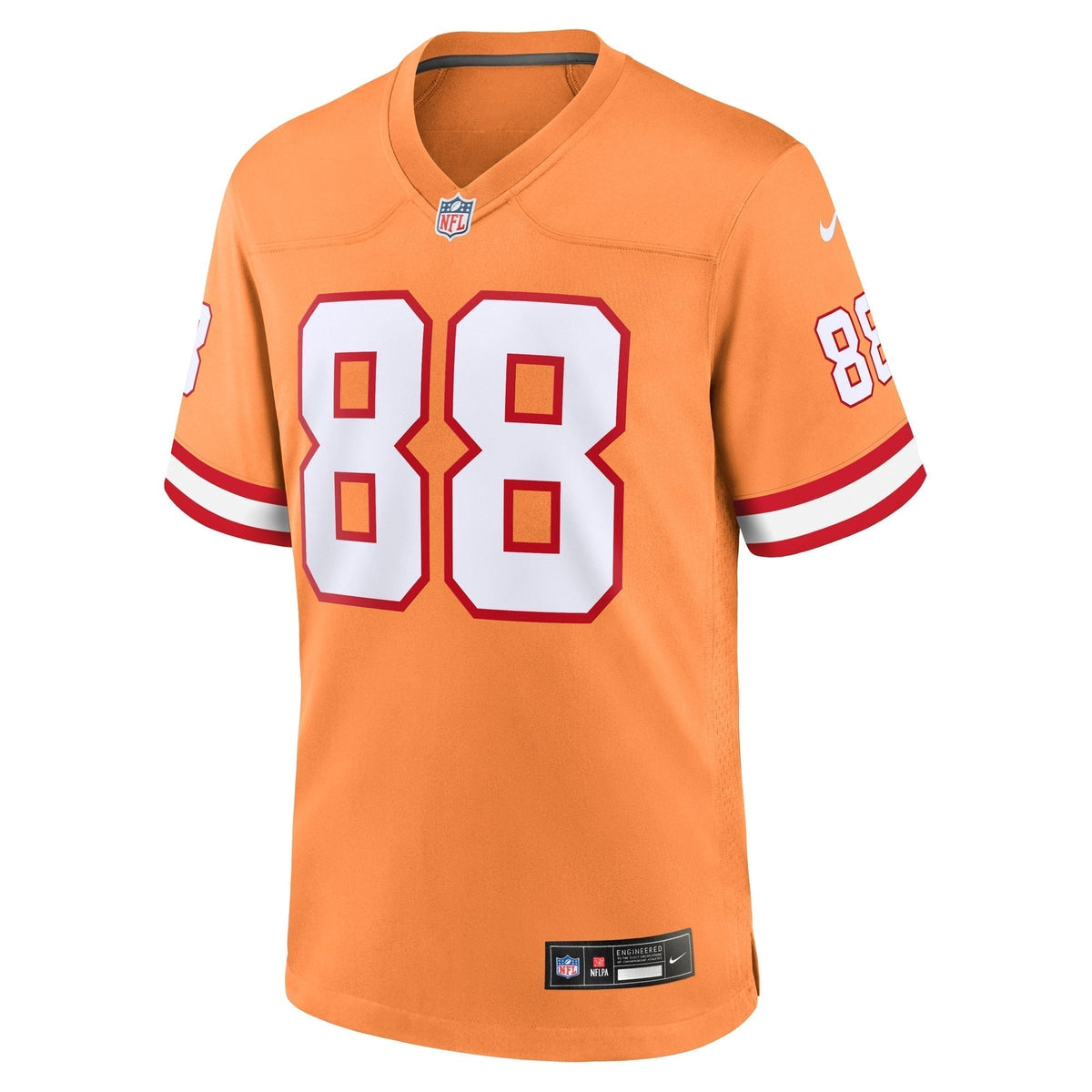 Cade Otton Tampa Bay Buccaneers Nike Throwback Game Jersey - Orange football jersey product view 2