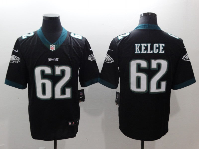 Men's Philadelphia Eagles Jason Kelce #62 Black Game Jersey1 football jersey product view 1