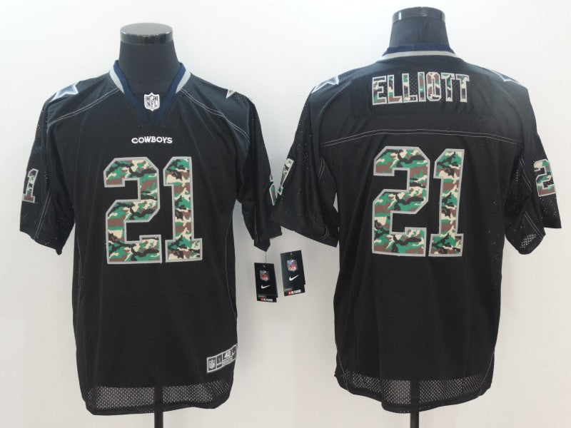 Men's Dallas Cowboys Ezekiel Elliott #21 Black Alternate Player Jersey1 football jersey product view 1