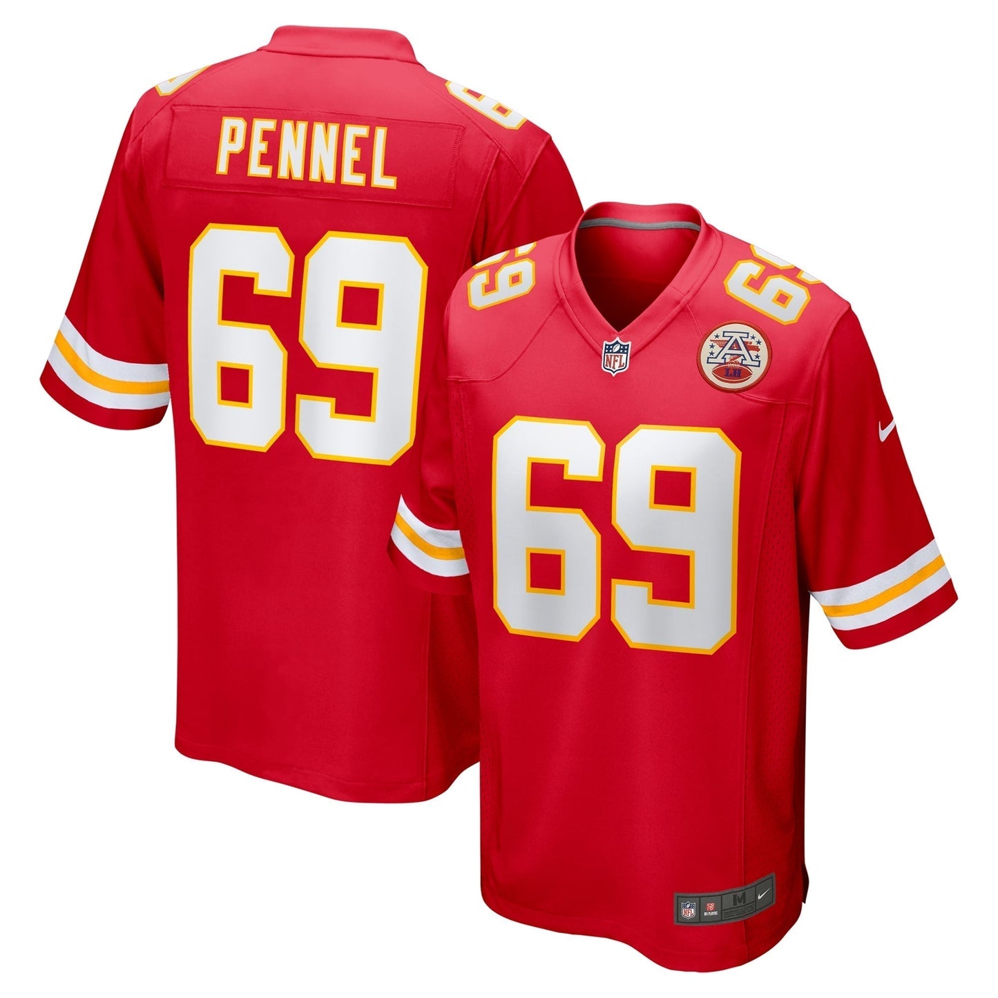 Mike Pennel Kansas City Chiefs Nike Game Jersey - Red football jersey product view 1