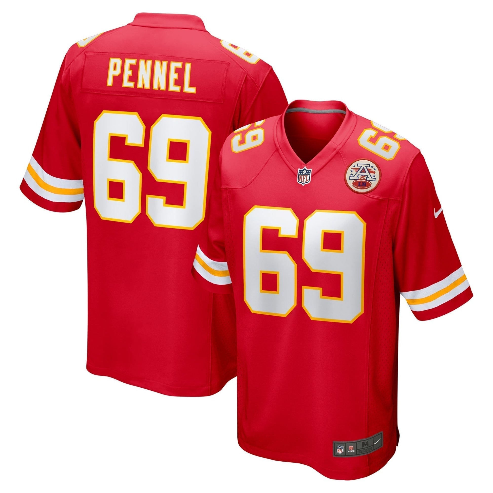 Mike Pennel Kansas City Chiefs Nike Game Jersey - Red football jersey product view 1