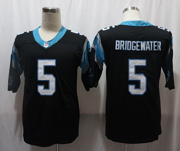 Men's Carolina Panthers Teddy Bridgewater #5 Black Game Jersey1 football jersey product view 1