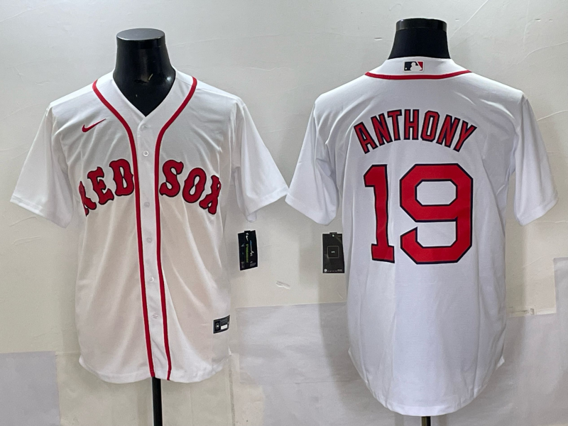 Men's Boston Red Sox Roman Anthony #19 White Home Limited Player Jersey baseball jersey product view 1