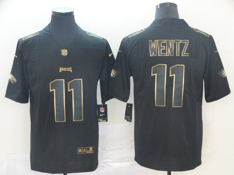 Men's Philadelphia Eagles Carson Wentz #11 Black Game Player Jersey1 football jersey product view 1