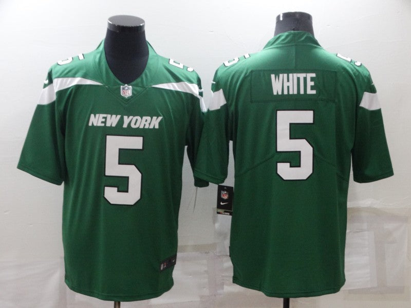 Men's New York Jets Mike White #5 Green Game Jersey1 football jersey product view 1