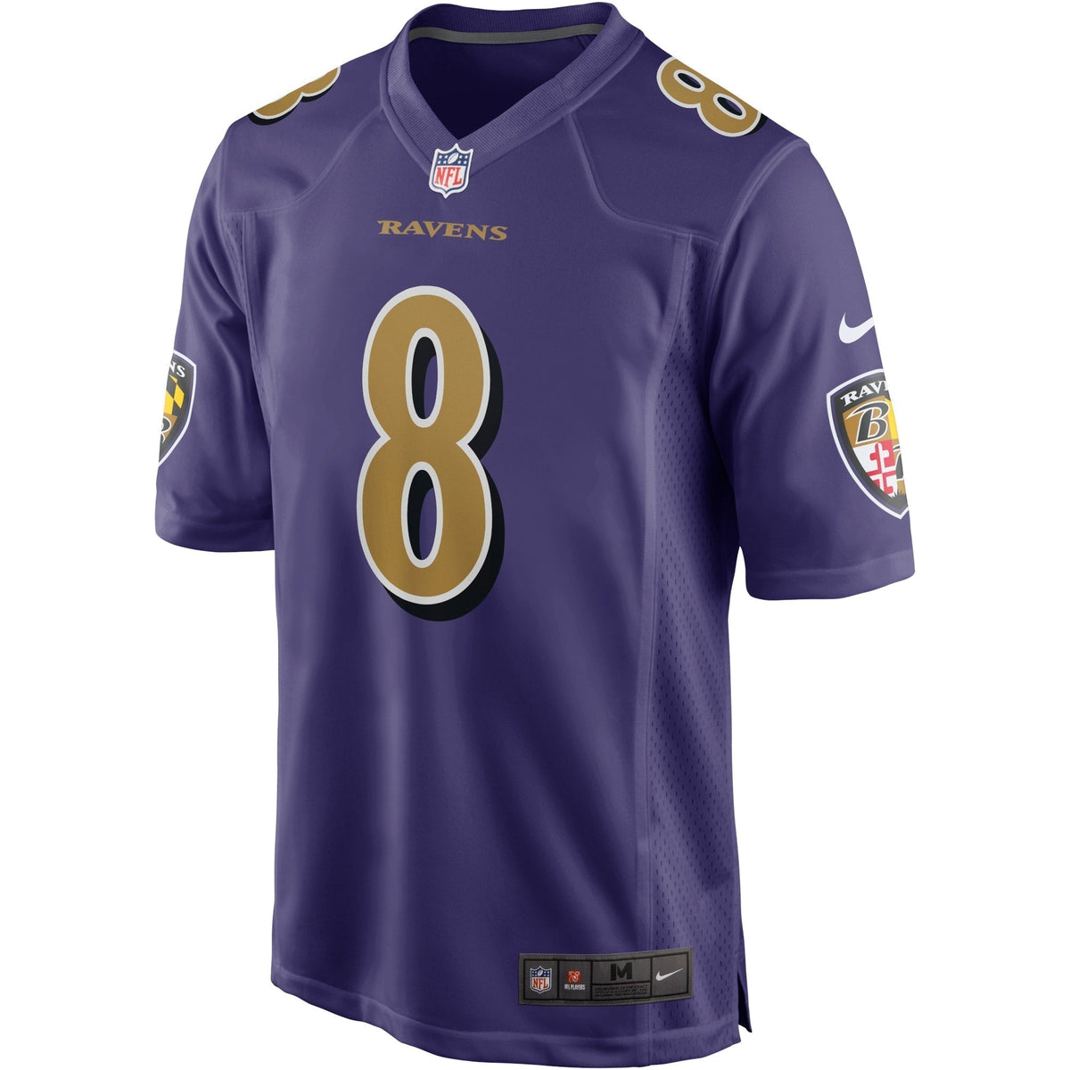 Lamar Jackson Baltimore Ravens Nike Alternate Game Jersey - Purple football jersey product view 2