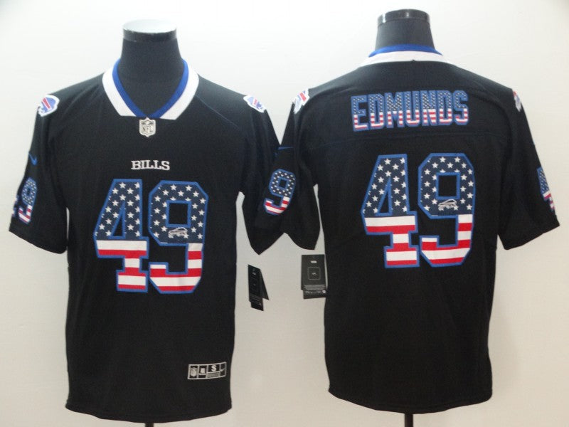 Men's Buffalo Bills Tremaine Edmunds #49 Black Game Player Jersey1 football jersey product view 1