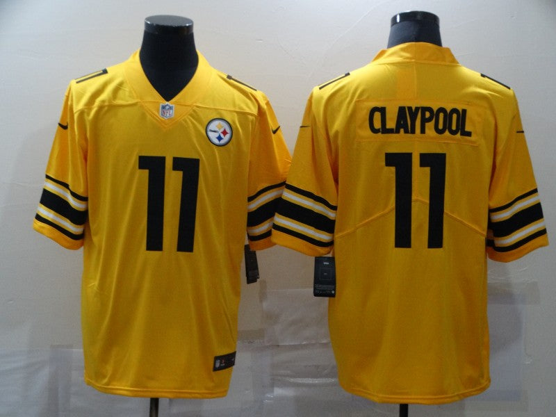Men's Pittsburgh Steelers Chase Claypool #11 Gold Inverted Team Game Jersey1 football jersey product view 1