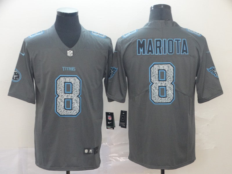 Men's Tennessee Titans Marcus Mariota #8 Gray Game Jersey1 football jersey product view 1