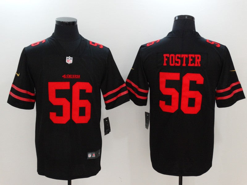 Men's San Francisco 49ers Ruben Foster #56 Black Game Player Jersey1 football jersey product view 1
