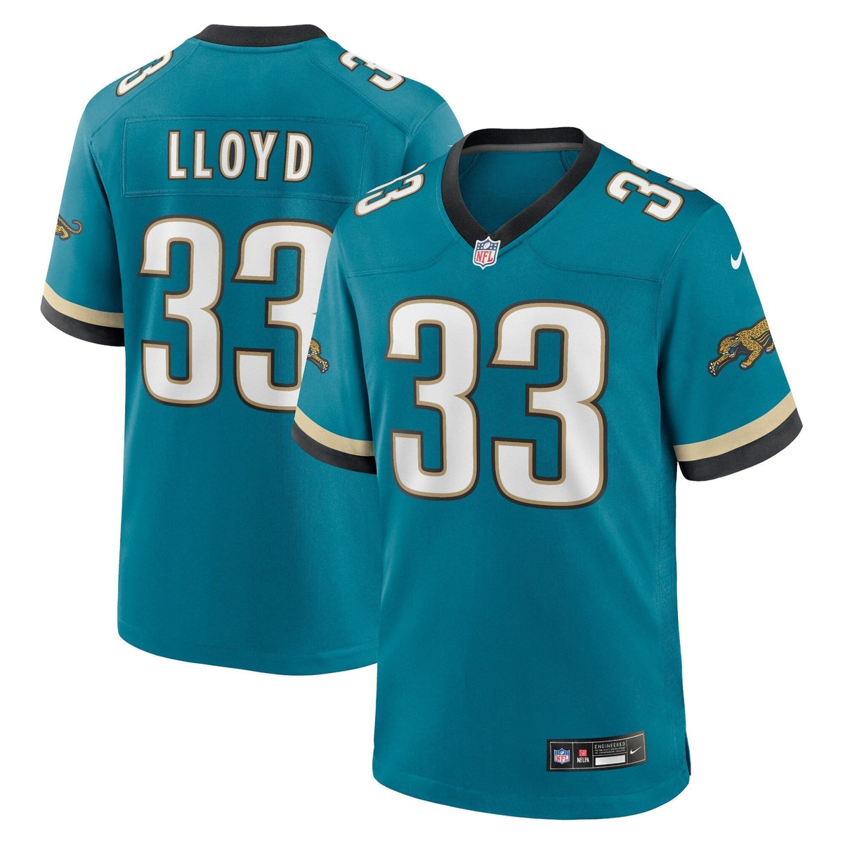 Devin Lloyd Jacksonville Jaguars Nike Prowler Throwback Game Jersey - Teal football jersey product view 1