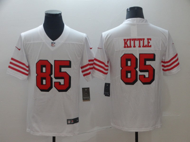 Men's San Francisco 49ers George Kittle #85 White Game Player Jersey1 football jersey product view 1