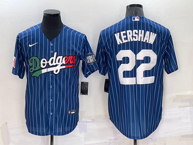 Men's Los Angeles Dodgers Clayton Kershaw #22 Blue Stitched Game Jersey1 baseball jersey product view 1
