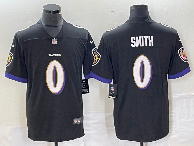 Men's Baltimore Ravens Roquan Smith #0 Black Team Game Jersey1 football jersey product view 1