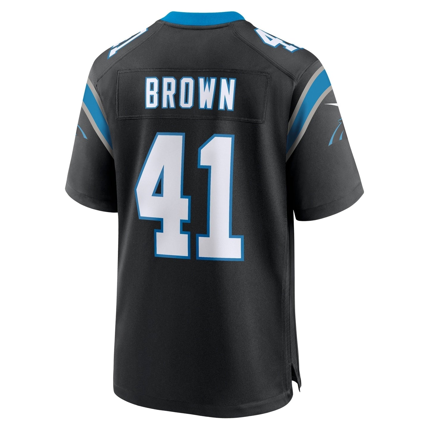 Spencer Brown Carolina Panthers Nike Team Game Jersey - Black football jersey product view 3