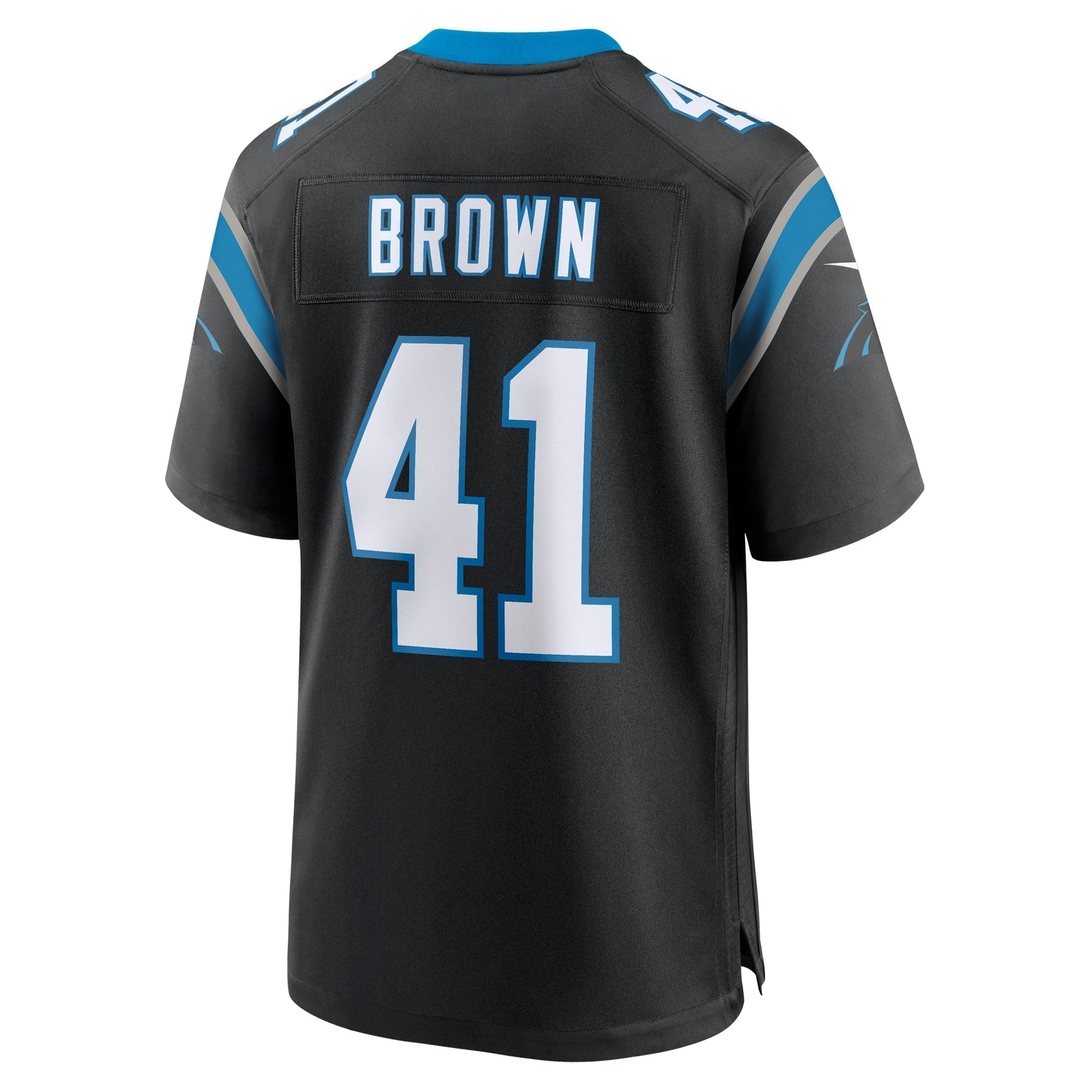 Spencer Brown Carolina Panthers Nike Team Game Jersey - Black football jersey product view 3
